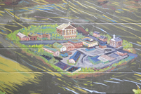 Peterborough, NH - Downtown from Mural